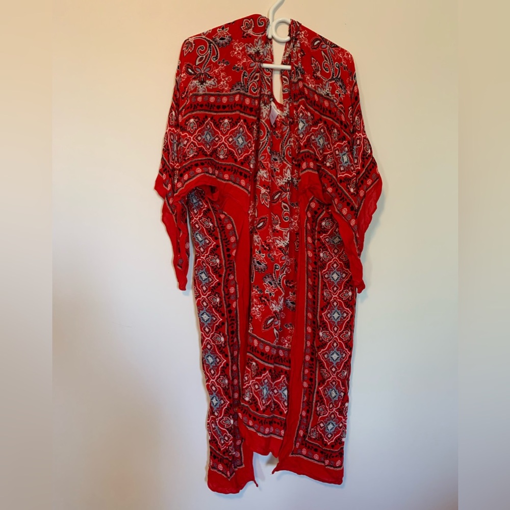 Red Bandana Pattern Shrug